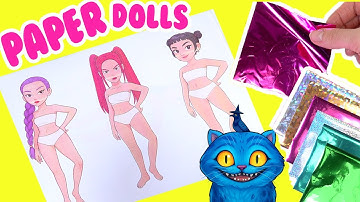 KPOP Demon Hunters DIY Paper Doll Fashions for Rumi, Zoey, Mira Dolls! Crafts for Kids