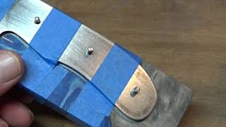 How to Pin and Glue Book Matched Knife Handle Scales