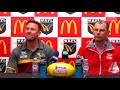 AHG Preliminary Final coaches front media