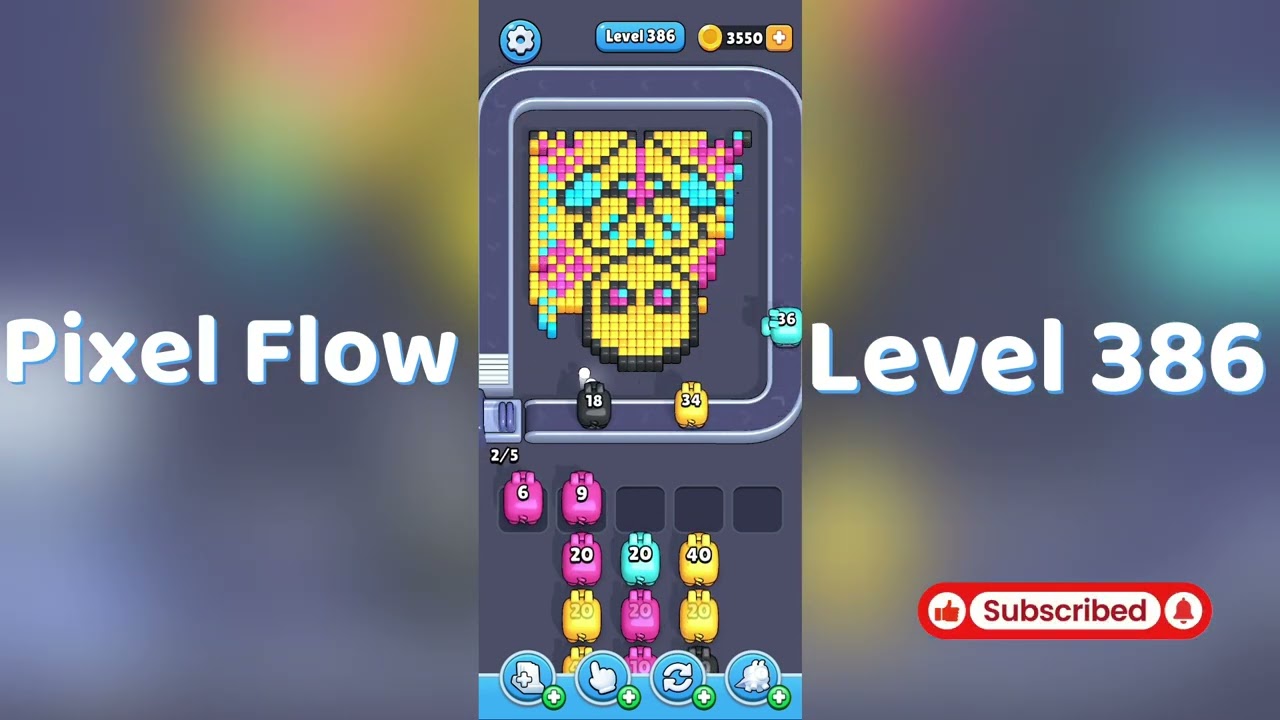 🎮 Pixel Flow Level 386 Walkthrough | Go Answer 🧩✨