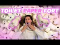 Building The BIGGEST Toilet Paper Fort EVER !!