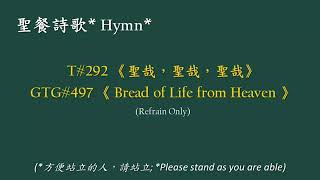 新聖詩 #292《聖哉,聖哉,聖哉》GTG#497 Bread of Life from Heaven Refrain only, Spanish + English