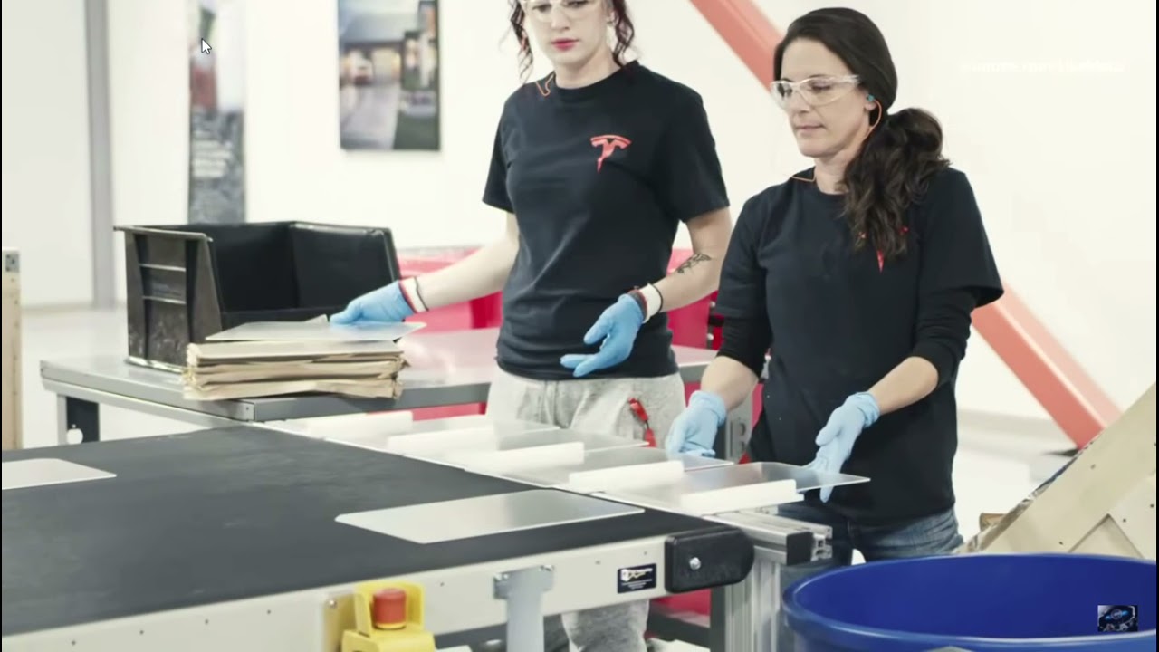 inside tesla model 3 factory