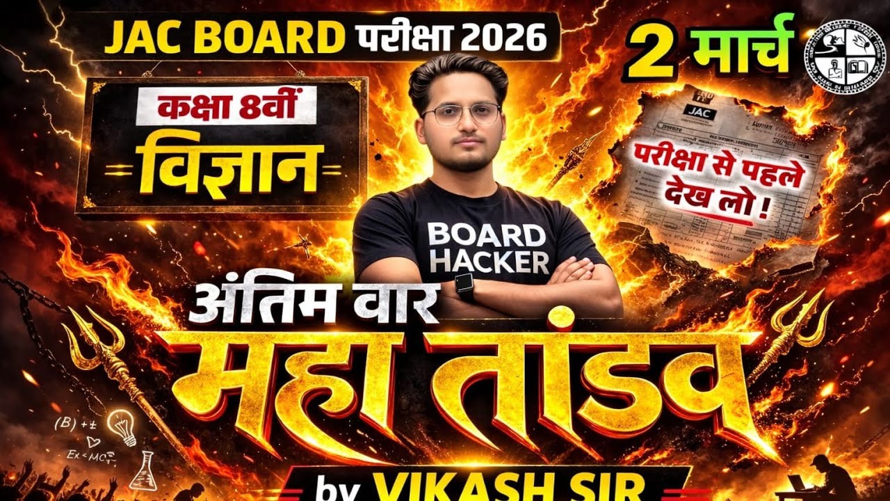 JAC Board 2026 Class 8th Maths |  Viral Chapter-wise Objective Questions | Complete Study Material