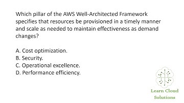 AWS Cloud Practitioner Exam Question - AWS Well-Architected Framework Pillar
