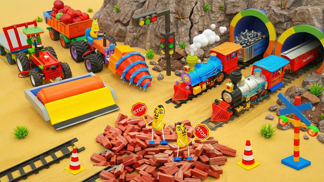 DIY Mini Tractor | Building a Railway After It Was Destroyed by a Meteorite | Science Project