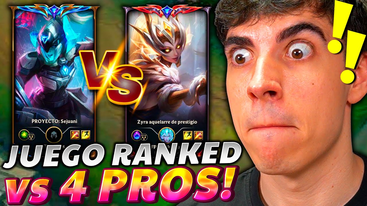 😱¡ME ENFRENTO a 4 JUGADORES PROFESIONALES con +1100 LPs en CHALLENGER en RANKED y es IMPRESIONANTE!