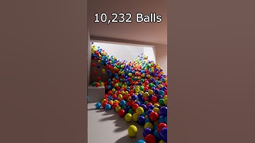 Modern room filled with over 10k balls 🔥 Intense blender simulation #blender3d #blenderanimation