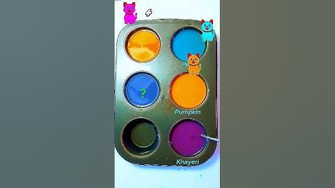 Guess the Color | past + orenge + purple #colors #shortvideo #colormixing