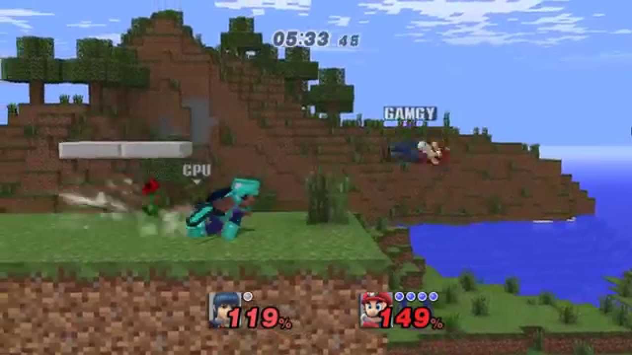 project m ssbb steve vs mario on