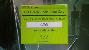 FIAT DAIICHI RADIO CODE SERIES CALC - NO LIMIT