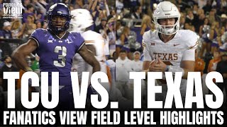 Texas Longhorns vs. TCU Horned Frogs 2023 College Football Game Highlights | FV Side Line Angle