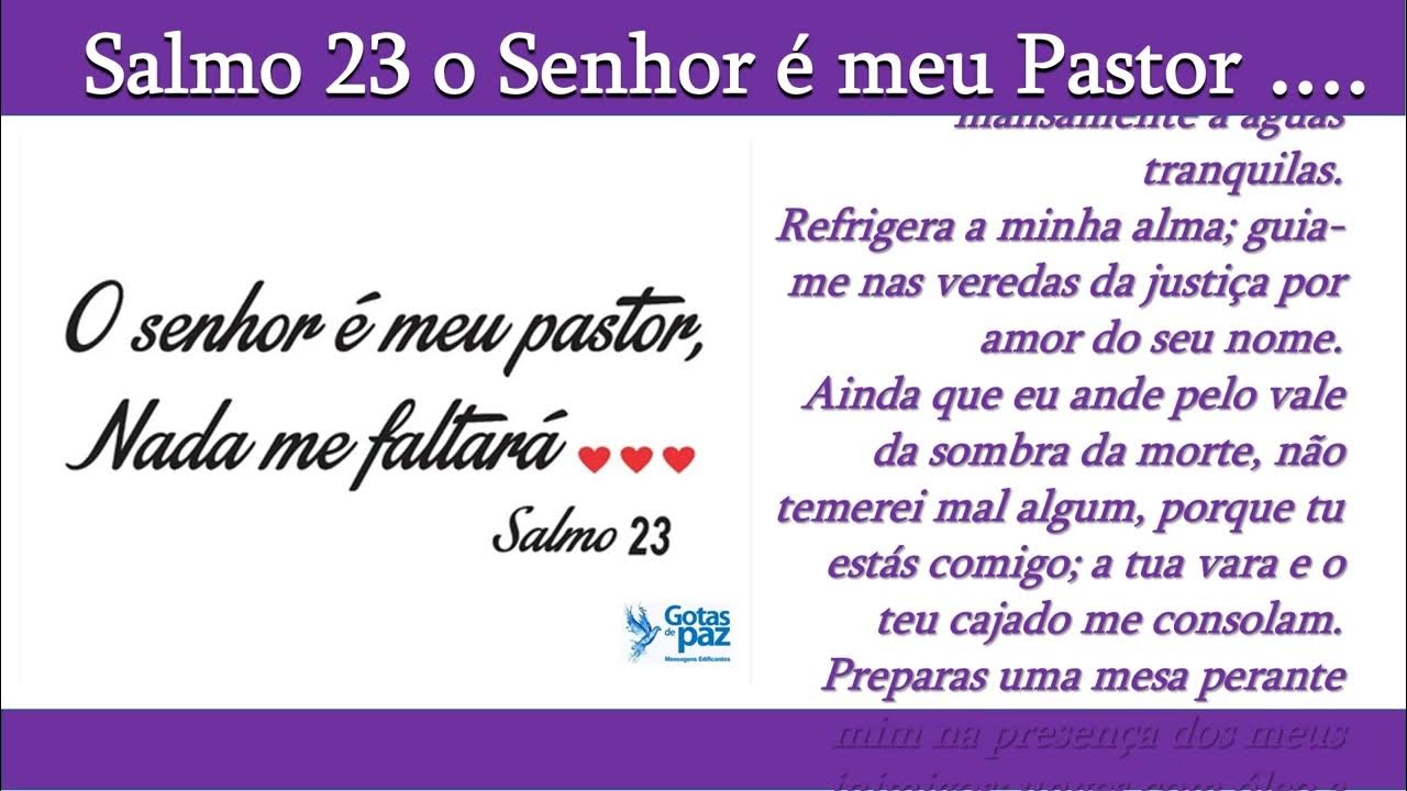 Salmo 23: O Senhor é Meu Pastor 