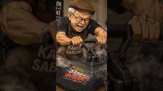 Kakek Sablon vs Mesin DTF Modern...#shorts #sablonkaos #dtf