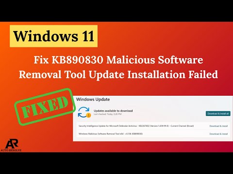 [Windows 11] Fix KB890830 Malicious Software Removal Tool Update Installation Failed