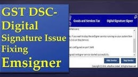 Gst DSC Emsigner Problem Solve in 2MIN