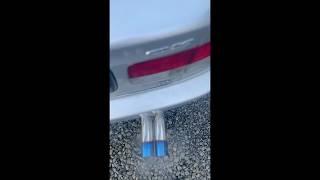 Casper has new exhaust! #hondacivic #privatelabelmfg #carmodification #exhaust #blastpipes #stance