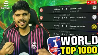 Road To Top 1000 Rank🔥 | eFootball Live | EG Plays