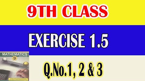 9th Class Mathematics | Exercise 1.5 | Q.No 1,2 & 3 |  Determinants |