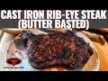Cast Iron Rib Eye Steak ( Butter Basted ) | The Best Steak you'll ever make.