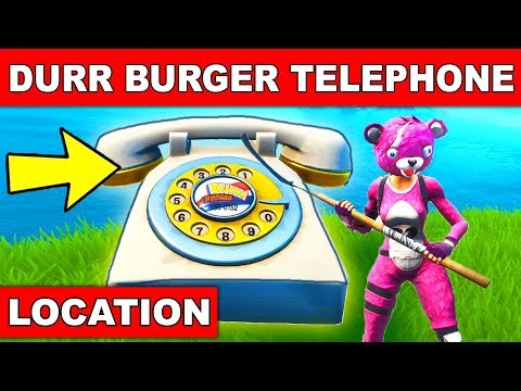 All The Dances Emotes With The Female Durr Burger In Fortnite - dial the durrr burger number on the big telephone west of fatal fields location week 8 fortnite duration 2 30