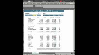 Watch my Interactive Pivot Table Profit and Loss Statement for Small Business
