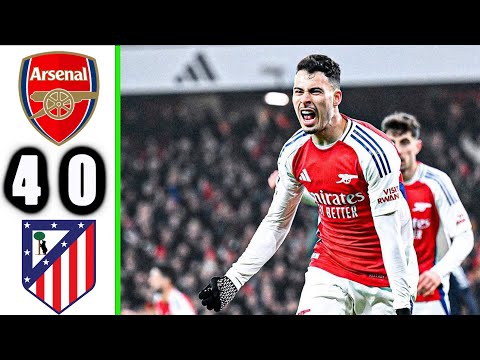 ملخص مباراة ارسنال واتليتكو مدريد 4 0 اهداف مباراة ارسنال واتليتكو مدريد اليوم