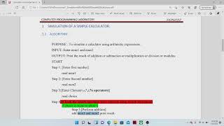 CSP 1 PROGRAM:SIMULATION OF SIMPLE CALCULATOR