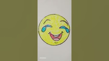 How to draw 😂 crying with laughing emoji/ ArtwithAnuAchu