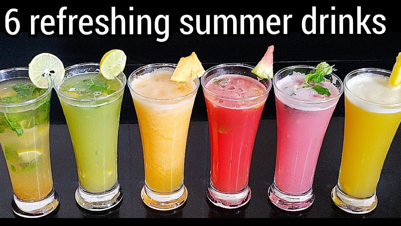 6 easy summer drink ramadan iftar drink |fresh fruit juice recipe | cool drinks