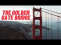 Flying by a drone over the Golden Gate Bridge. Мост Золотые Ворота с высоты птичьего полета.