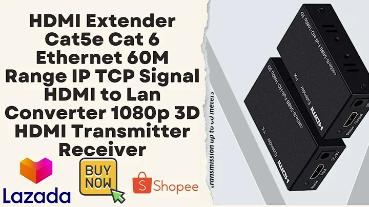 HDMI Extender Cat5e Cat 6 Ethernet 60M Range IP TCP Signal HDMI to Lan Converter 1080p 3D HDMI Trans