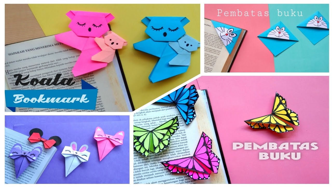 4 Cara Membuat Pembatas Buku  Dari Kertas Origami  