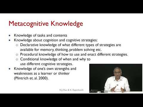 noc19 ge17 lec34  Instruction for Metacognitive Learning