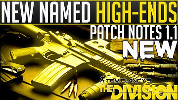 THE DIVISION: NEW HIGH ENDS! DARK ZONE CHANGES! CRAFTING CHANGES!! (Patch Notes 1.1)