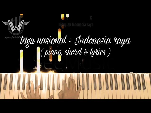 Lagu Nasional - Indonesia Raya ( Piano, Chord u0026 Lyrics ) Cover by Willy class=
