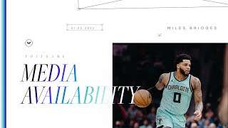 Hornets vs Pelicans: Miles Bridges Postgame Media Availability | 1/25/2025