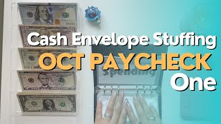 October 2023 Budget | Stuffing My Boyfriend's Cash Envelopes | Oct Paycheck 1 | Inconsistent Income