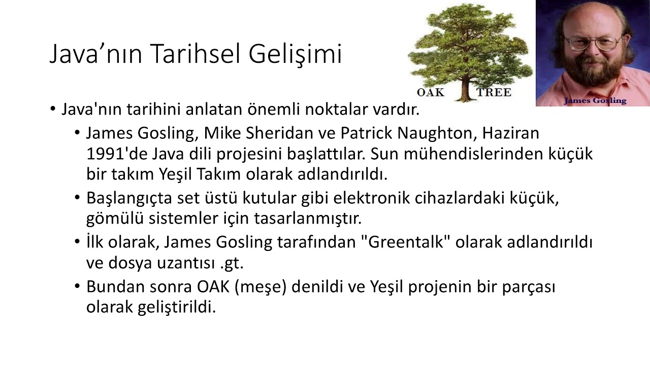 Java – Ders 4: Java Dilinin Tarihsel Gelişimi - YouTube