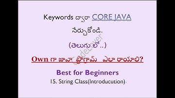 15  Introduction String class
