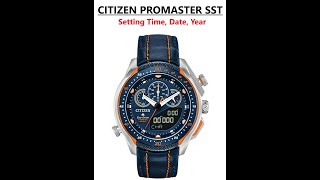Citizen Promaster SST Time Adjust and other settings