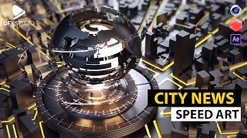 CITY NEWS | SPEED ART | Cinema 4D,Redshift