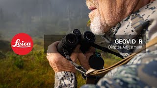 How to adjust the diopter setting on Leica's Geovid R rangefinging binocular
