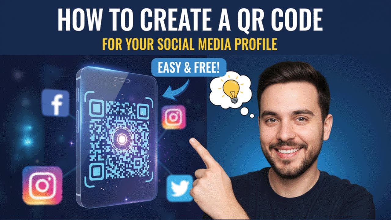 How To Create A QR Code For Your Social Media Profile - YouTube