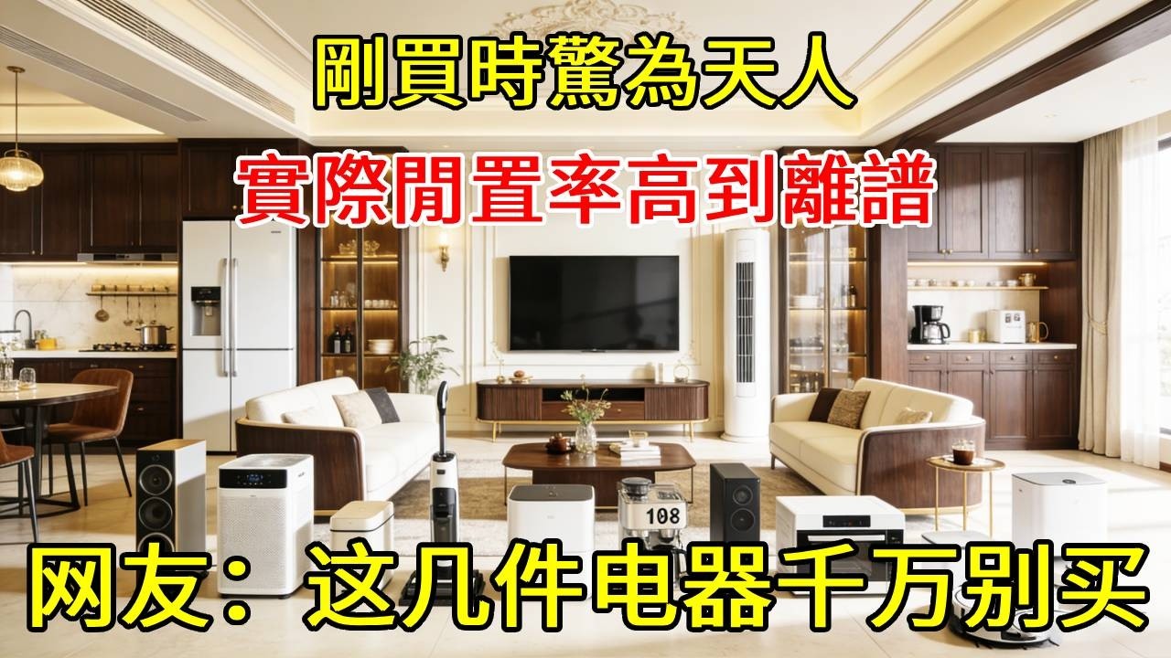 剛買時驚為天人，實際閒置率高到離譜！家裡沒礦場就別買這五種大件電器！網友：誰買誰後悔！ #生活 #裝修風格 #房子 #home