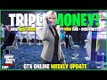 GTA ONLINE WEEKLY UPDATE! NEW HEIST TEASER, TRIPLE MONEY, NEW CAR & DISCOUNTS