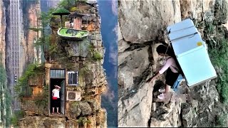 Amazing People Living On The Cliff The Most Dangerous Cliff Village Life China Rural Life