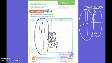 First Grade Math Lesson 8.7 Using Place Value to Add