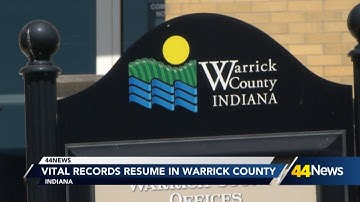 Vital records distributions resume in Warrick County