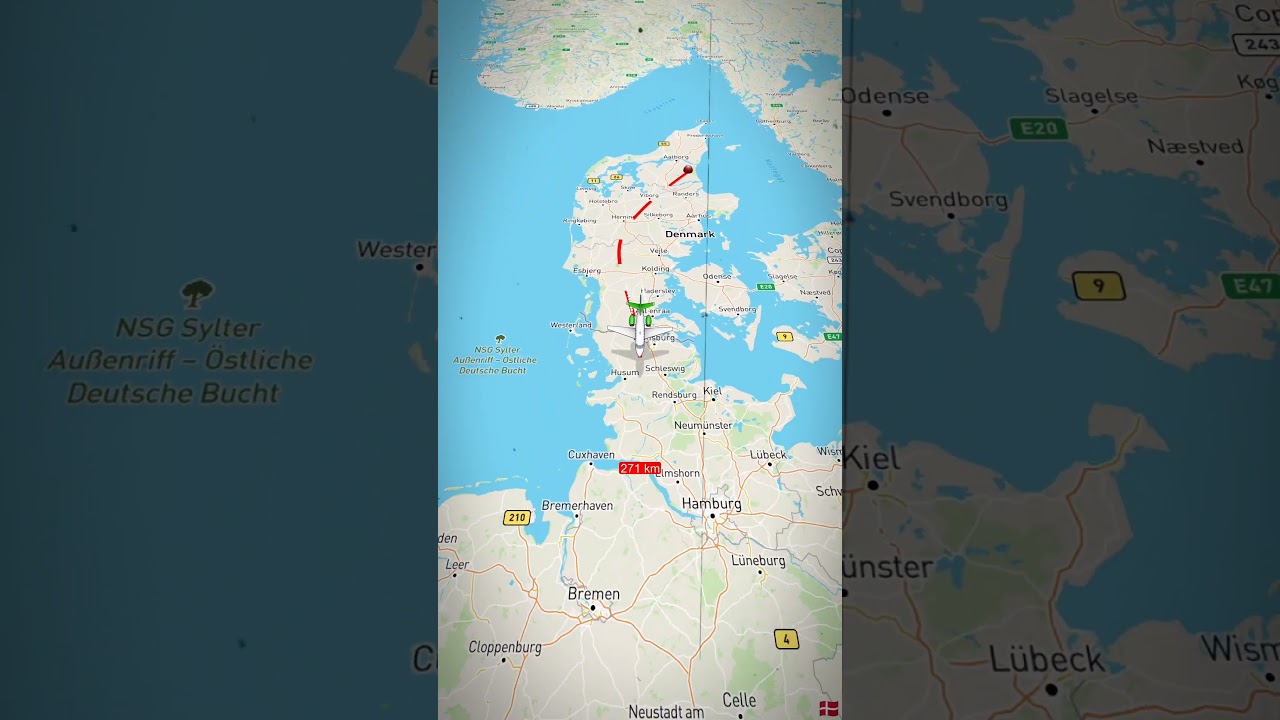 Distance between Denmark and Netherlands 